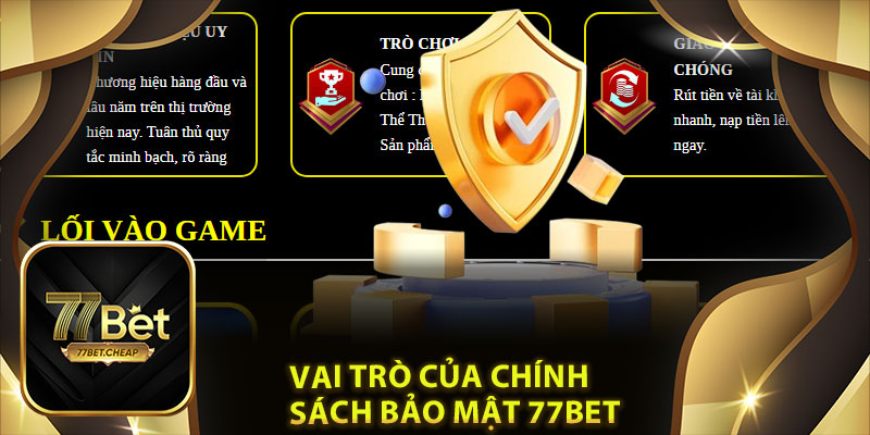 Chính Sách Bảo Mật 77Bet Vai trò của chính sách bảo mật 77Bet